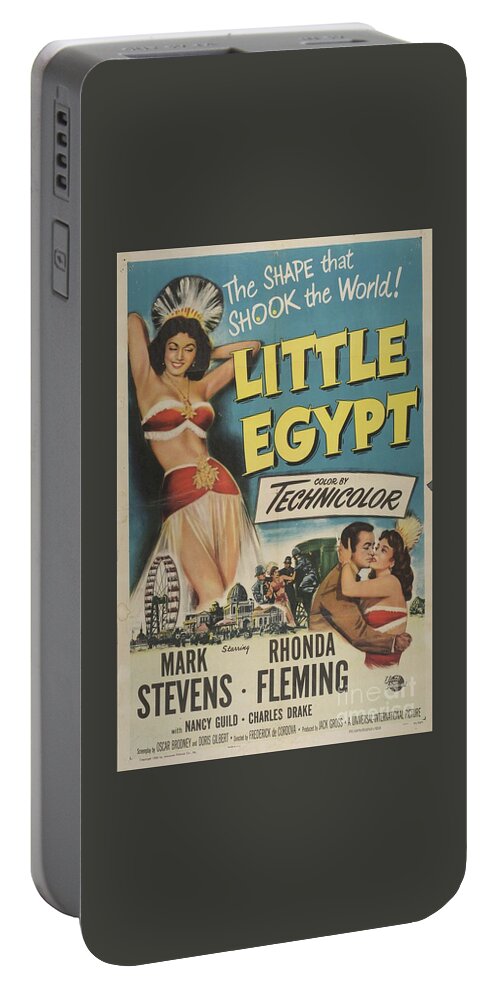 Little Portable Battery Charger featuring the painting Classic Movie Poster - Little Egypt by Esoterica Art Agency