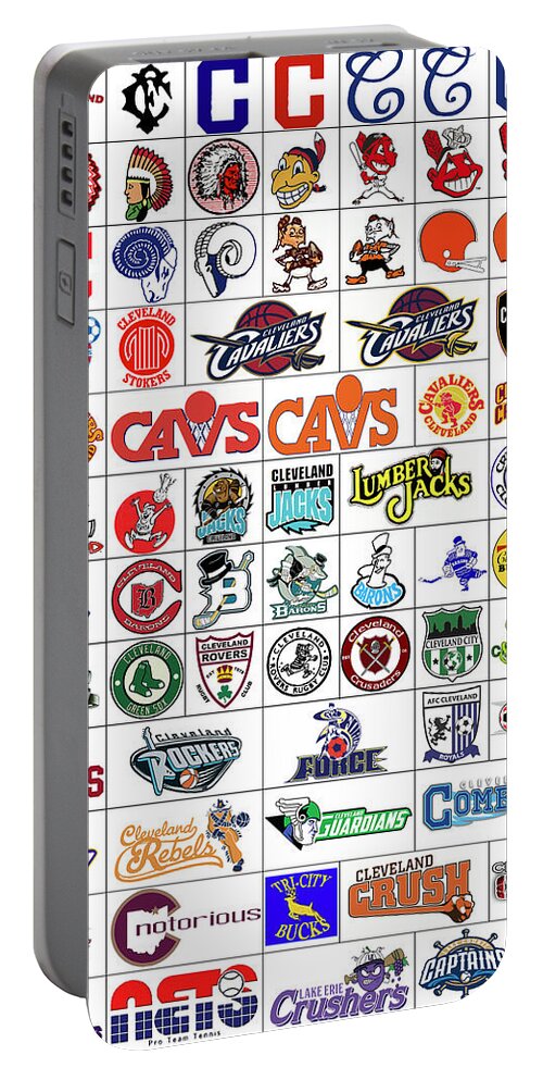 Cleveland Portable Battery Charger featuring the digital art Cleveland Area Sports Teams by Pheasant Run Gallery