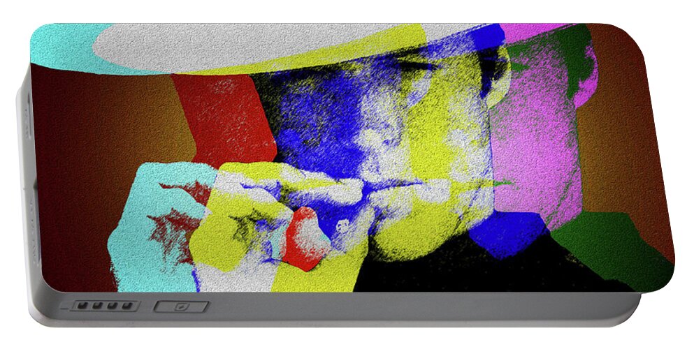 Clint Portable Battery Charger featuring the digital art Clint Eastwood by Stars on Art