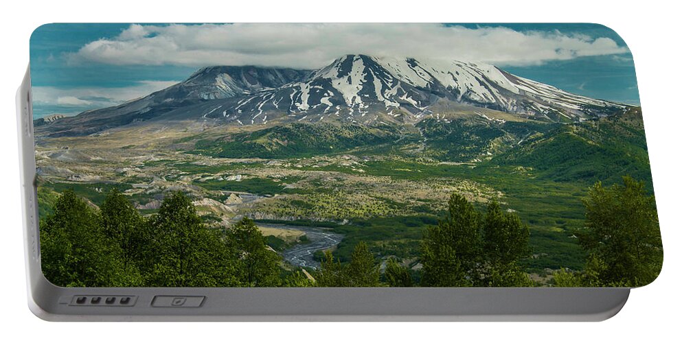 Mount St Helens Portable Battery Charger featuring the photograph Cloud Capped by Doug Scrima