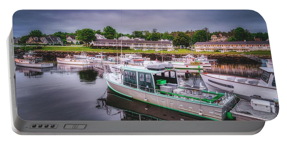Perkins Cover Portable Battery Charger featuring the photograph Cloud Covered in Perkins Cove by Penny Polakoff