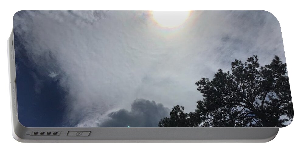 Clouds Portable Battery Charger featuring the photograph Radiant Cloud and Sun by Catherine Wilson