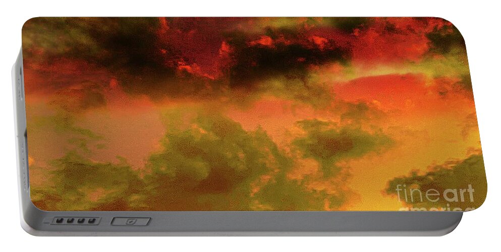 Clouds Portable Battery Charger featuring the digital art Cloud Turmoil by Glenn Hernandez