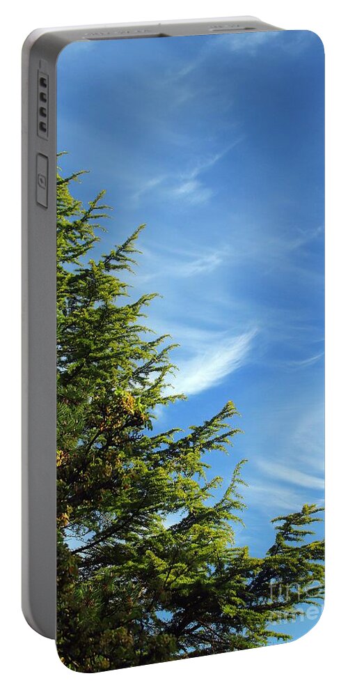 Clouds Portable Battery Charger featuring the photograph Clouds Imitating Trees by Kimberly Furey