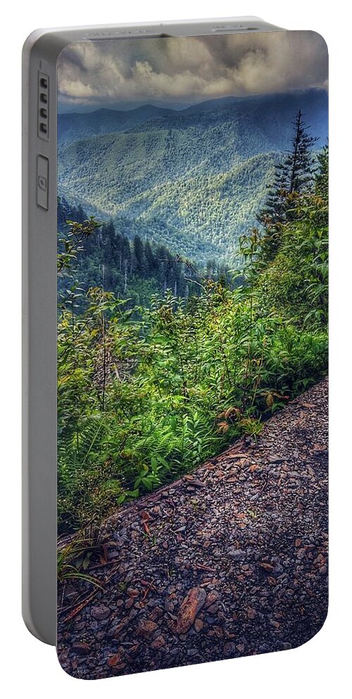Photo Portable Battery Charger featuring the photograph Clouds over the Smokies by Evan Foster