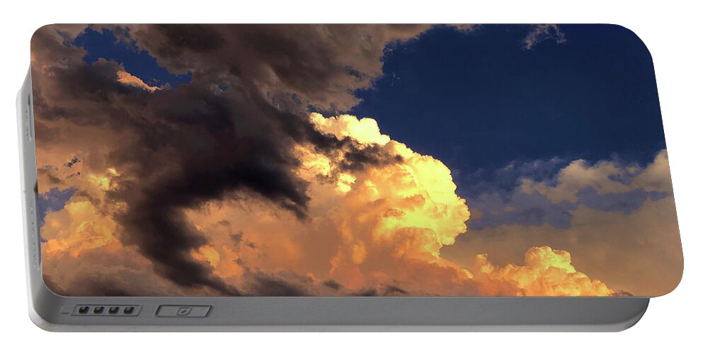 Clouds Portable Battery Charger featuring the photograph Cloudscape thunder head by Steve Karol