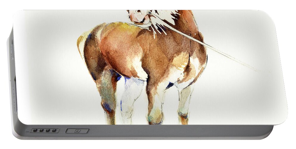 Clydesdale Portable Battery Charger featuring the painting 'Clydesdale' by Penny Taylor-Beardow