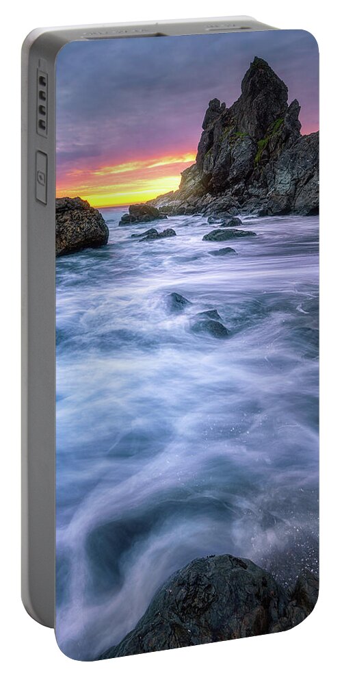 Oregon Portable Battery Charger featuring the photograph Coastal Symphony by Darren White