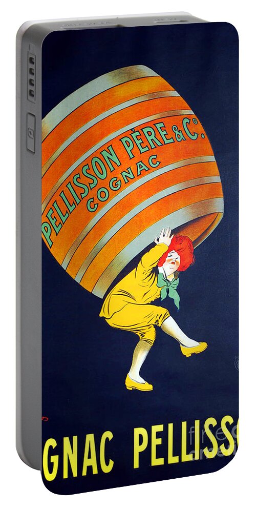 Cognac Portable Battery Charger featuring the painting Cognac Pellisson Advertising Poster by Leonetto Cappiello