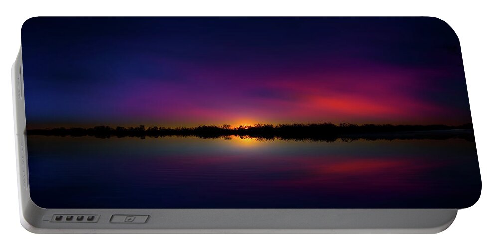Sunset Portable Battery Charger featuring the photograph Cold Front Sunset by Mark Andrew Thomas