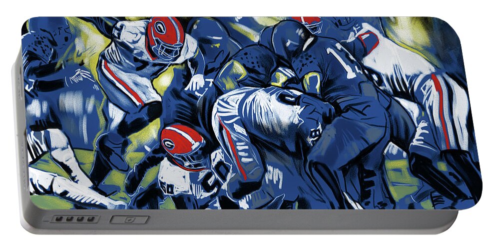 Cold Victory Portable Battery Charger featuring the painting Cold Victory by John Gholson