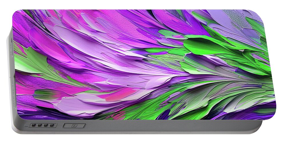 Colorful Abstract Art Portable Battery Charger featuring the digital art Color Abstract Art 3 by Gian Smith