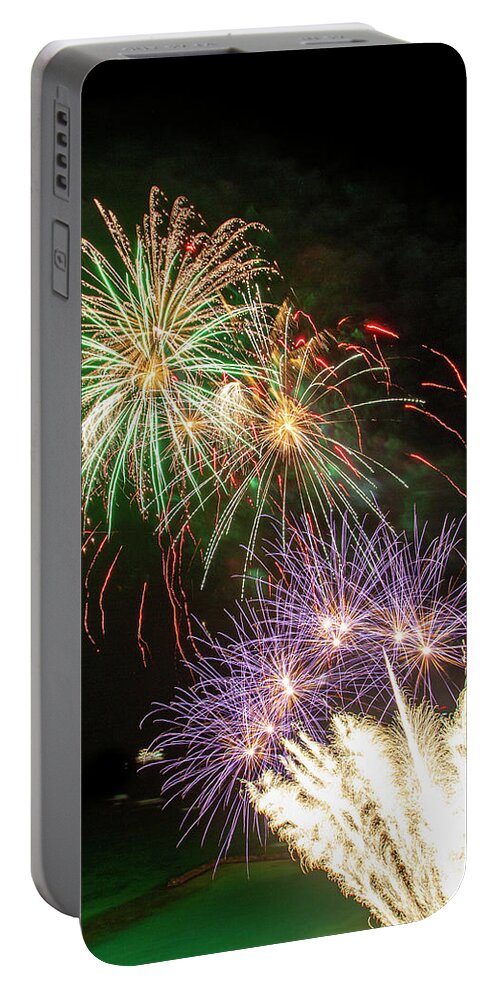 Fireworks Portable Battery Charger featuring the photograph Color Burst by Anthony Jones