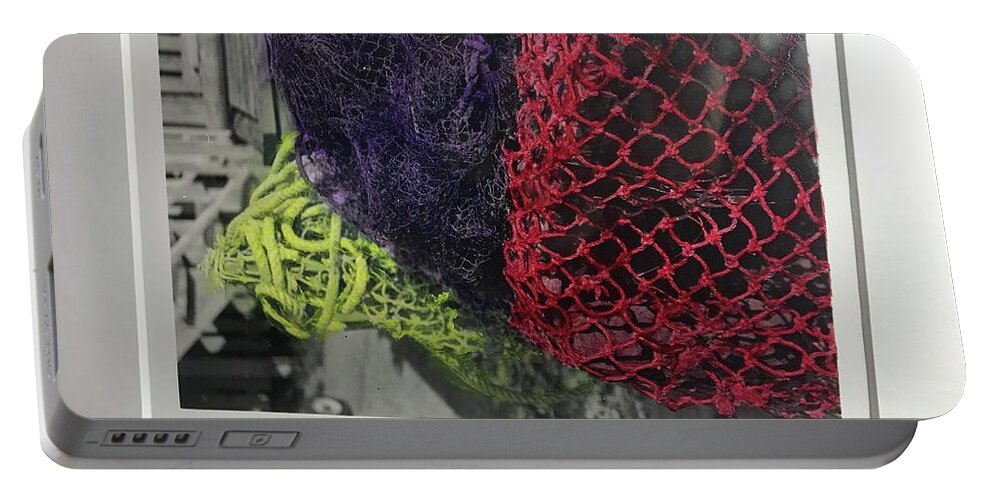 Nets Portable Battery Charger featuring the photograph Color Nets by Jean Wolfrum