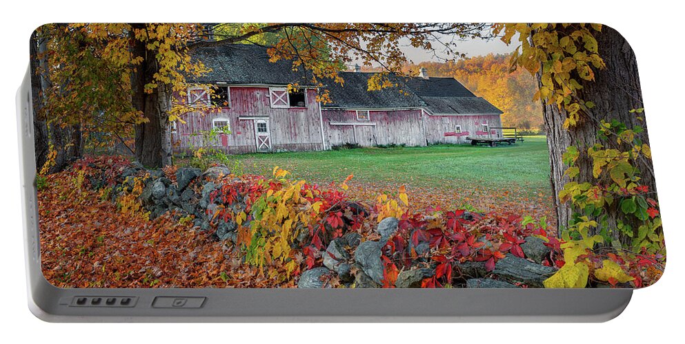 Rural America New England Fall Foliage Portable Battery Charger featuring the photograph Color of New England by Bill Wakeley