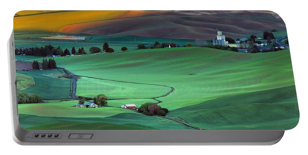 Colour Variations On The Palouse Portable Battery Charger featuring the photograph Color variations on the Palouse by Lynn Hopwood