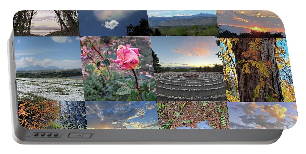 Arvada Portable Battery Charger featuring the digital art Mars Tour Colorado Collage by Mars Besso