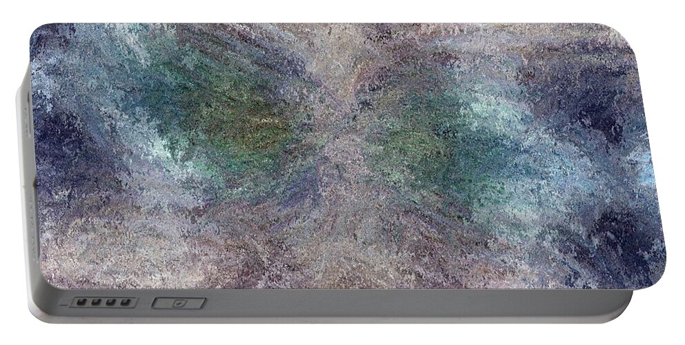 #abstract #abstractart #digital #digitalart #wallart #markslauter #print #greetingcards #pillows #duvetcovers #shower #bag #case #shirts #towels #mats #notebook #blanket #charger #pouch #mug #tapestries #facemask #puzzle Portable Battery Charger featuring the digital art Colored Sands I by Mark Slauter