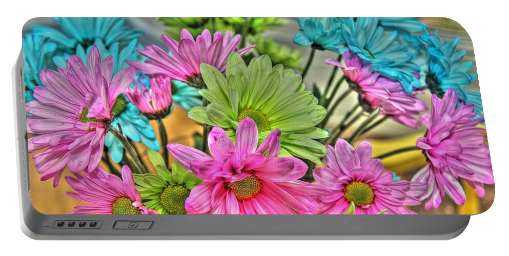Flowers Portable Battery Charger featuring the photograph Colorful Bouquet by John Handfield