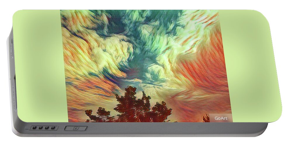 Clouds Portable Battery Charger featuring the photograph Colorful clouds by Steven Wills