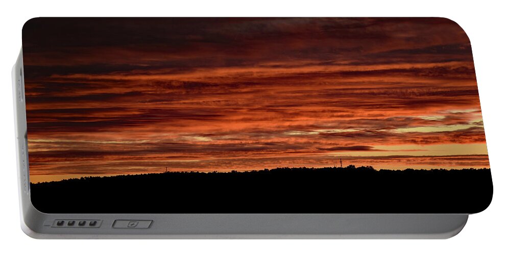 Sunset Portable Battery Charger featuring the photograph Colorful night sky by Monika Salvan