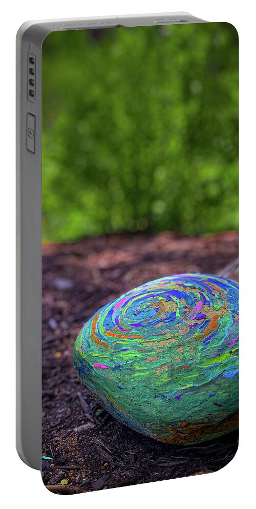 Landscape Portable Battery Charger featuring the photograph Colorful Rock by Lora J Wilson