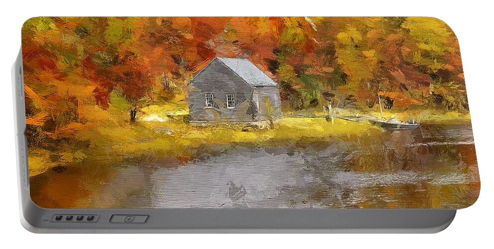 Shack Portable Battery Charger featuring the photograph Colors of Fall by Tricia Marchlik
