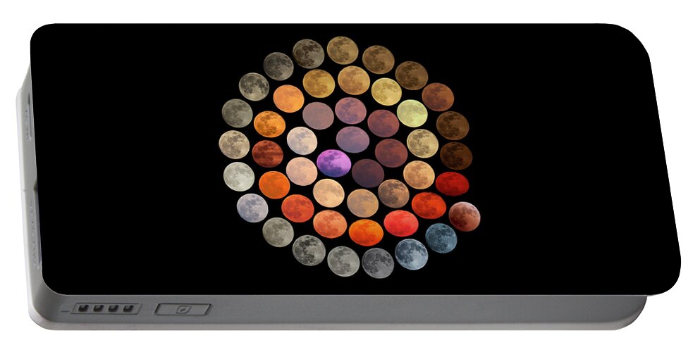 Spiral Portable Battery Charger featuring the photograph Colors of the Moon by Marcella Giulia Pace