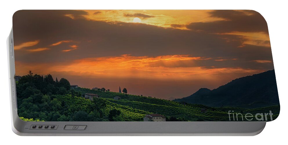 Vineyard Portable Battery Charger featuring the photograph Colors over the valley by The P