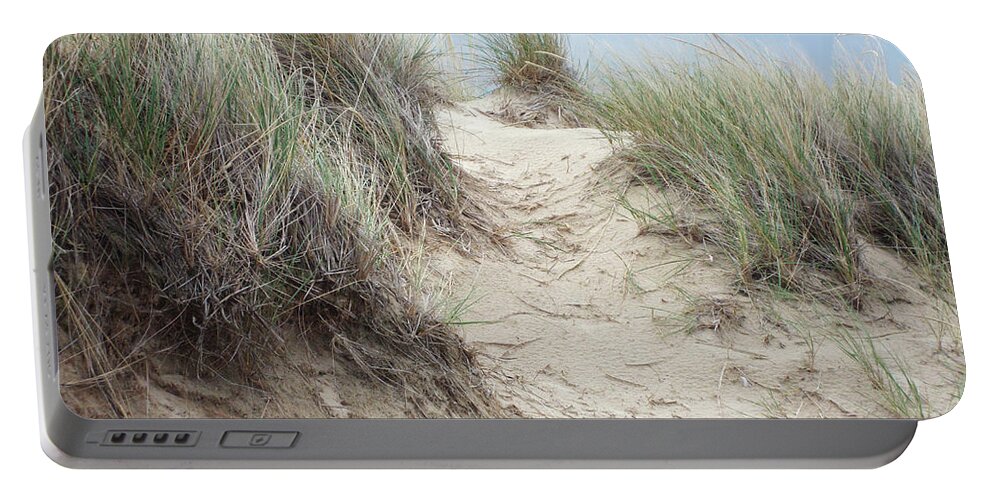 Dunes Portable Battery Charger featuring the mixed media Come This Way by Terry Webb Harshman