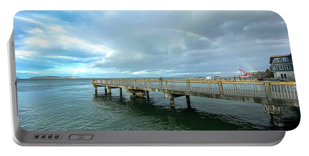 Rainbow Portable Battery Charger featuring the photograph Complete Rainbow by Anamar Pictures