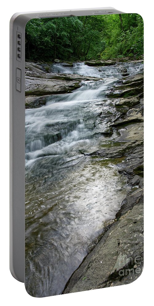 Conasauga Falls Portable Battery Charger featuring the photograph Conasauga Waterfall 20 by Phil Perkins