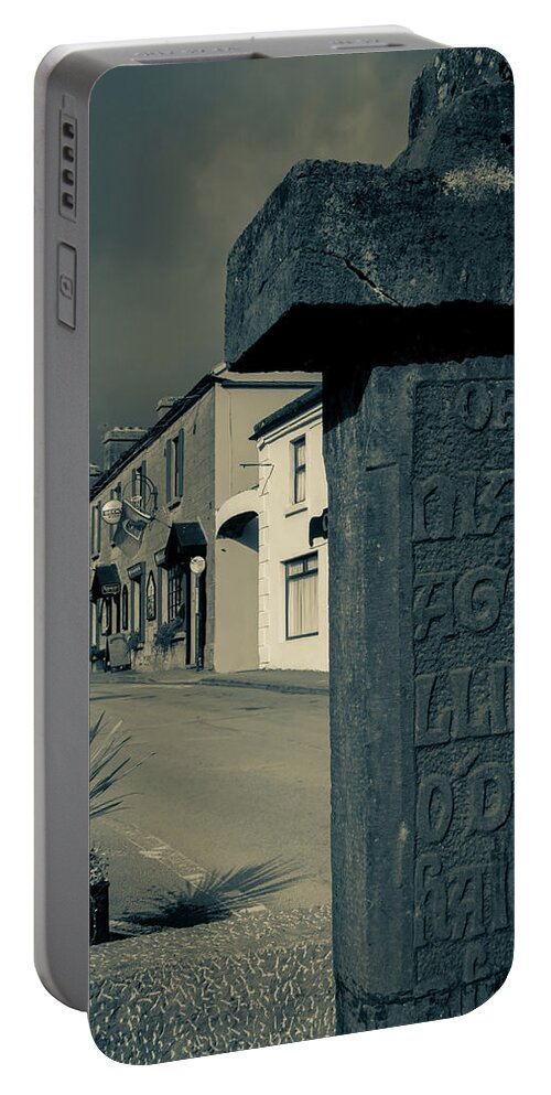 Congtowncentre Portable Battery Charger featuring the photograph Cong Town Centre by Vicky Edgerly