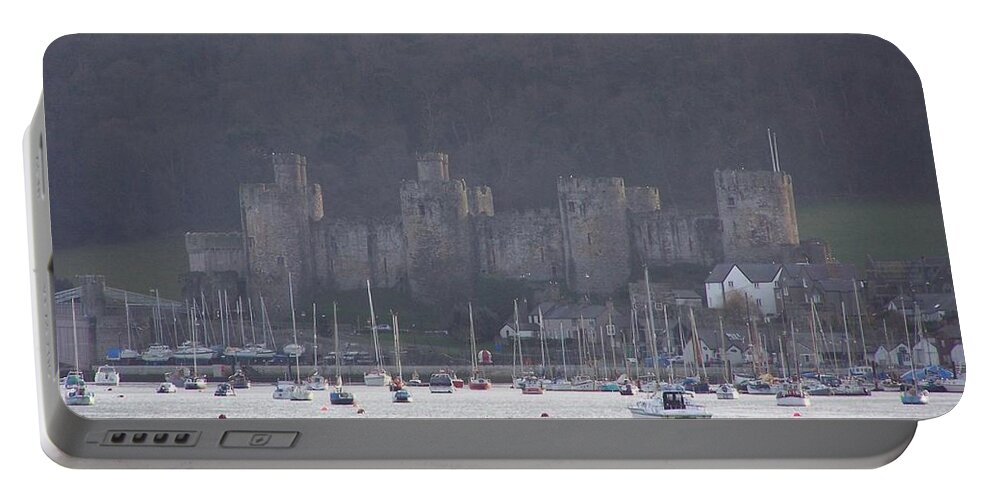 Castles Portable Battery Charger featuring the photograph Conwy castle 2 by Christopher Rowlands