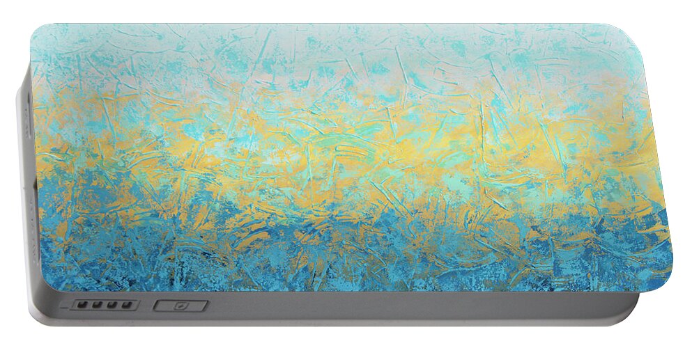 Cool Portable Battery Charger featuring the painting Cool, Cool Summer by Linda Bailey