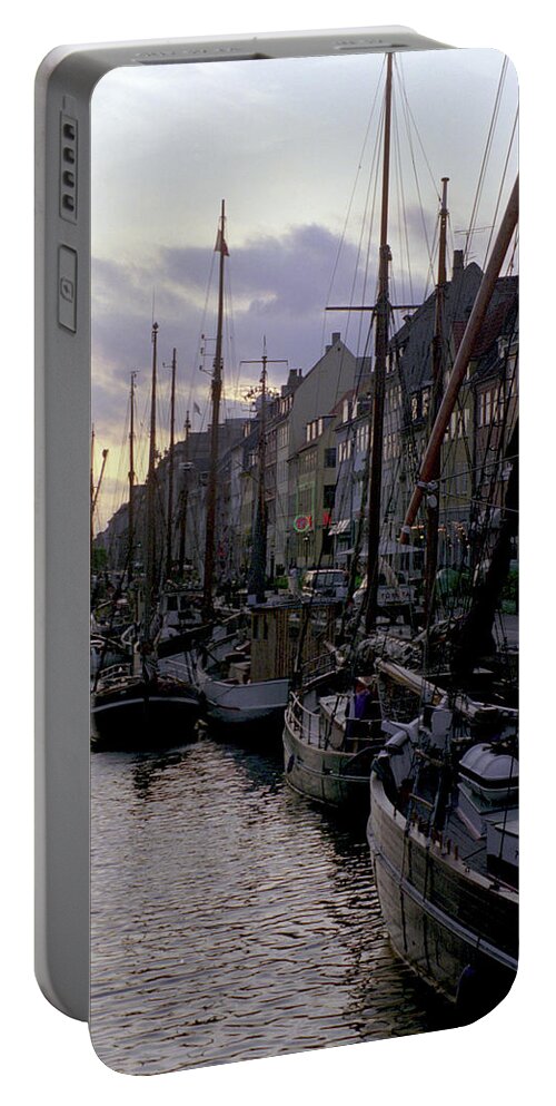 Copenhagen Portable Battery Charger featuring the photograph Copenhagen Quay by Frank DiMarco