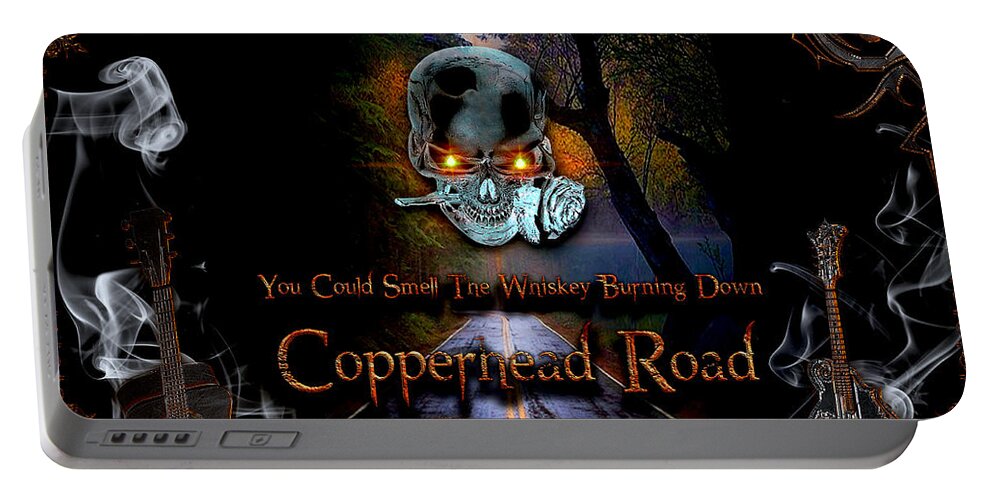 Copperhead Road Portable Battery Charger featuring the digital art Copperhead Road by Michael Damiani