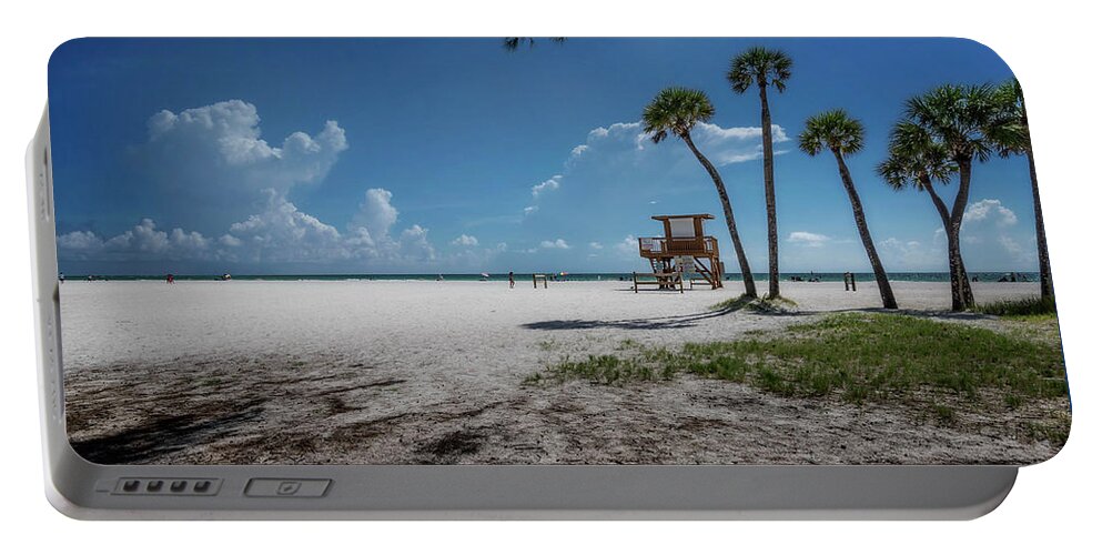 Anna Maria Island Portable Battery Charger featuring the photograph Coquina Beach Day by ARTtography by David Bruce Kawchak