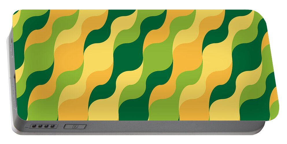 Pattern Portable Battery Charger featuring the digital art Corn by Cu Biz