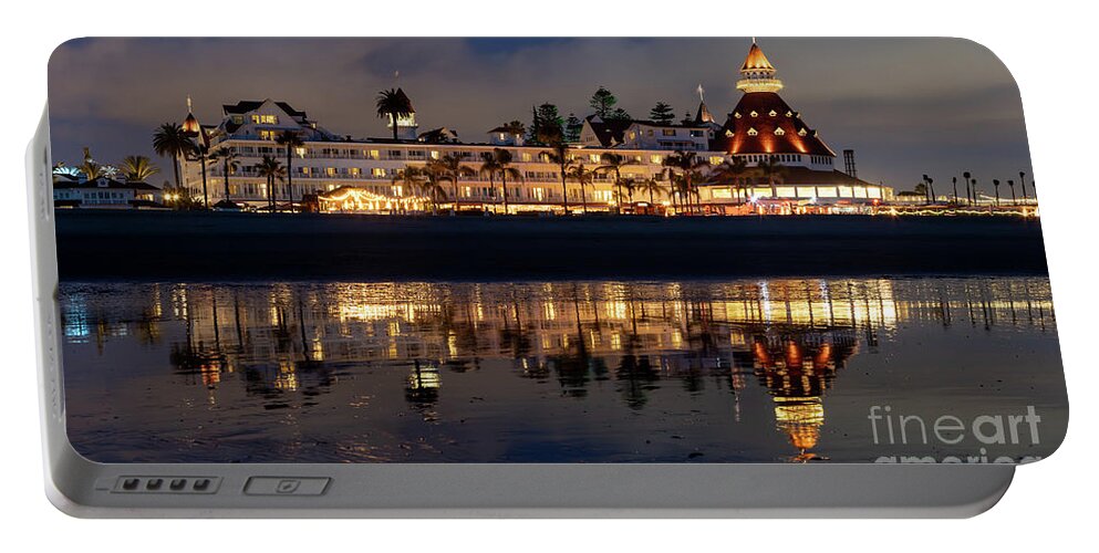 Night Portable Battery Charger featuring the photograph Coronado Mirror Reflections by Sam Antonio
