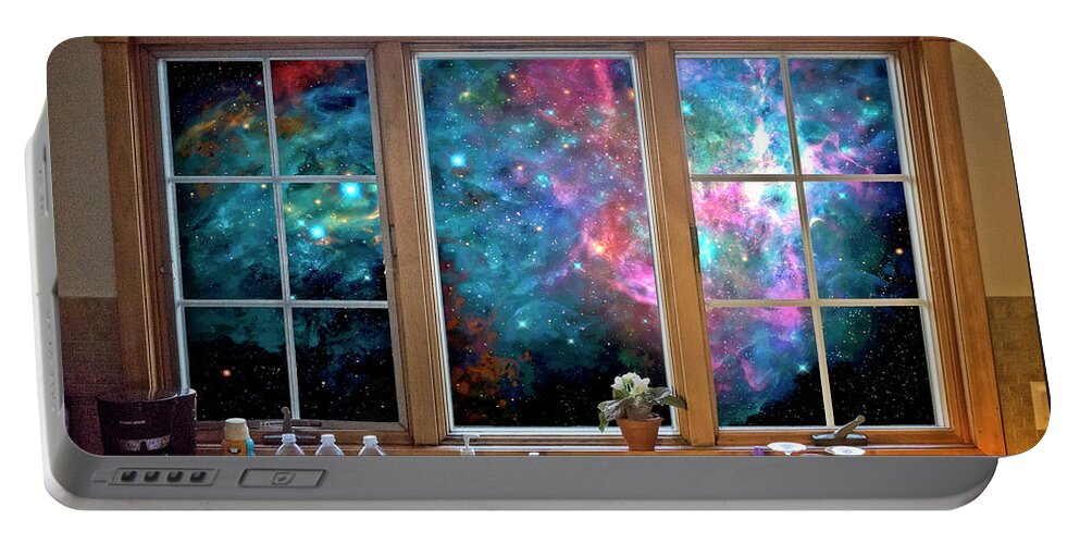 2d Portable Battery Charger featuring the photograph Cosmic Window by Brian Wallace