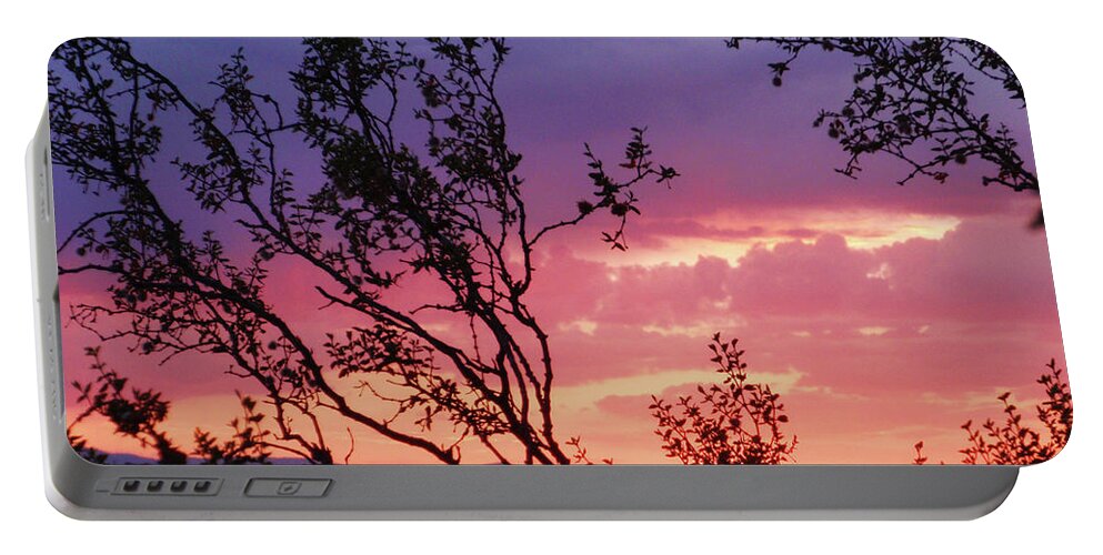 Nature Portable Battery Charger featuring the photograph Creosote Sky by Suzette Kallen