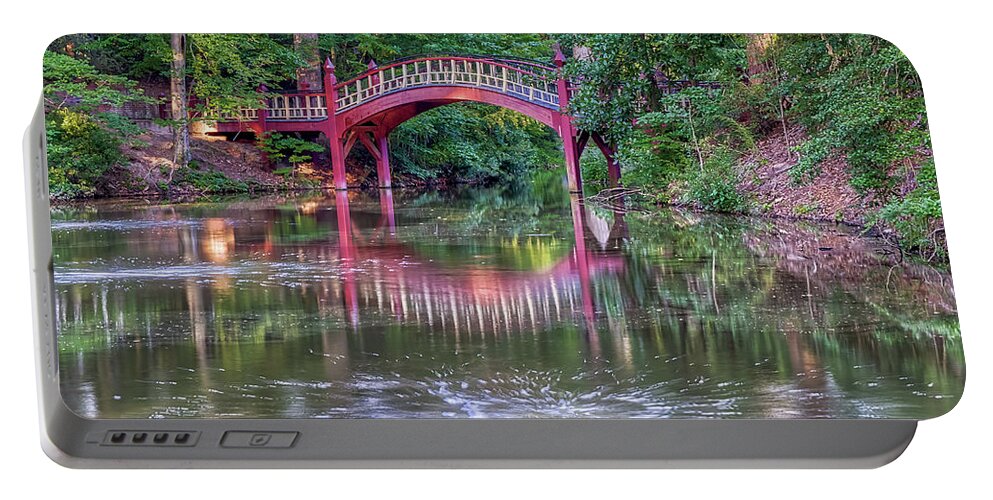 Crim Dell Bridge Portable Battery Charger featuring the photograph Crim Dell Bridge Reflected by Jerry Gammon