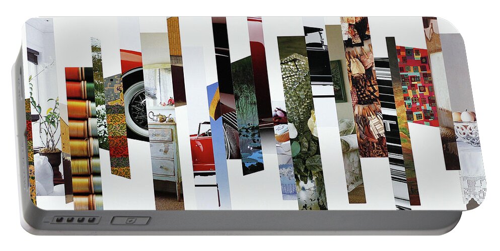 Collage Portable Battery Charger featuring the photograph Crosscut#118 by Robert Glover