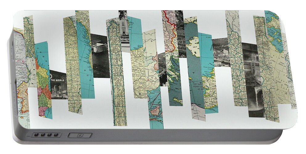 Collage Portable Battery Charger featuring the photograph Crosscut#139 by Robert Glover