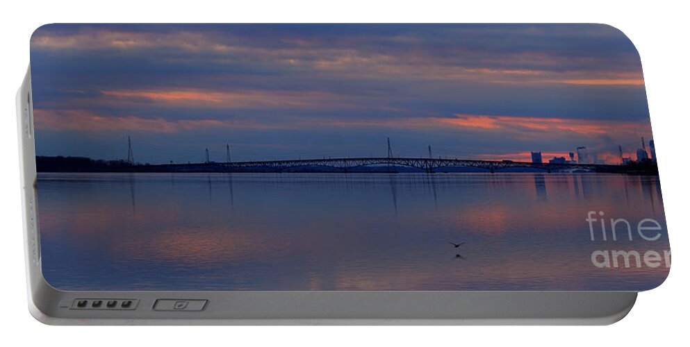 Wildlife Portable Battery Charger featuring the photograph Crossing the Upper Niagara River by fototaker Tony