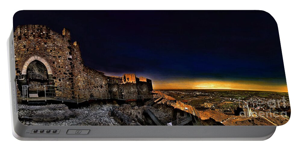 Castle Portable Battery Charger featuring the photograph Cruyllas Castle by Al Fio Bonina