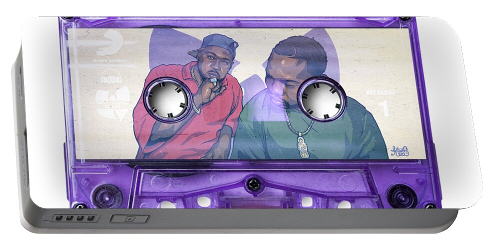 Chef Portable Battery Charger featuring the drawing Cuban Linx 25 by Miggs The Artist