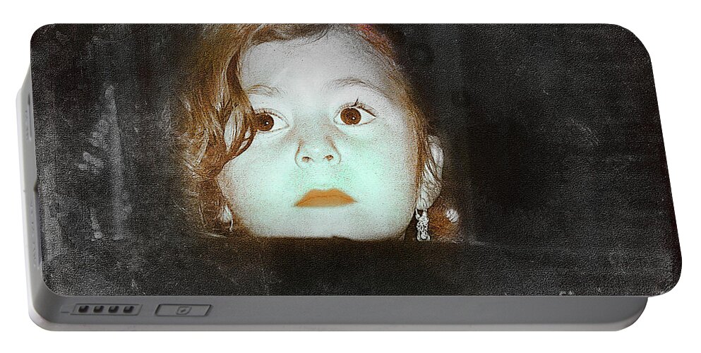 2103c Portable Battery Charger featuring the photograph Cuenca Kids 1524 by Al Bourassa