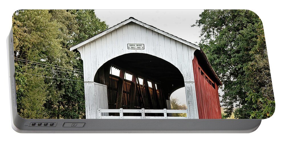 Travel Portable Battery Charger featuring the photograph Currin Covered Bridge by Scott Pellegrin